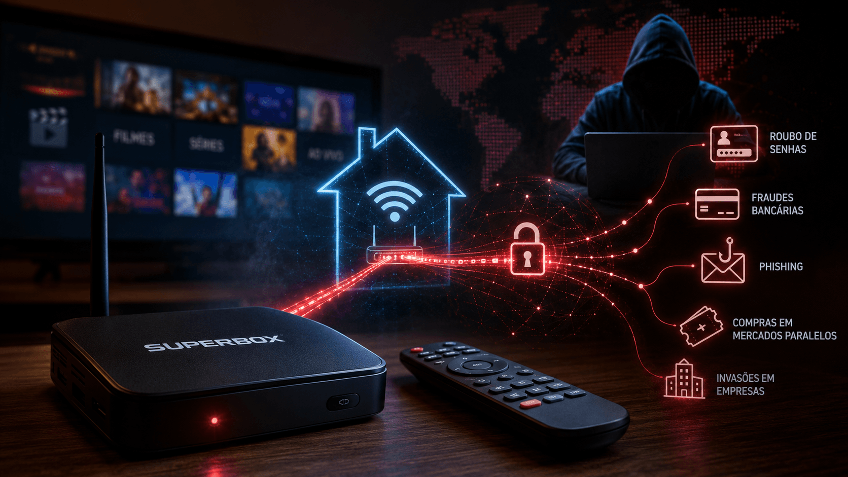 Aparelhos de TV pirata desviam conexões domésticas para crimes na internet