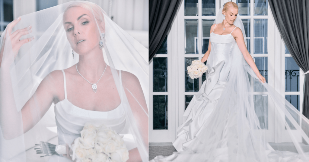 Ana Hickmann posa com vestido de noiva para casamento com Edu Guedes; veja